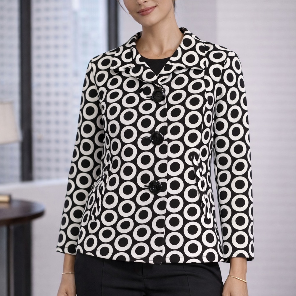Appraisal Black and White Swing Coat